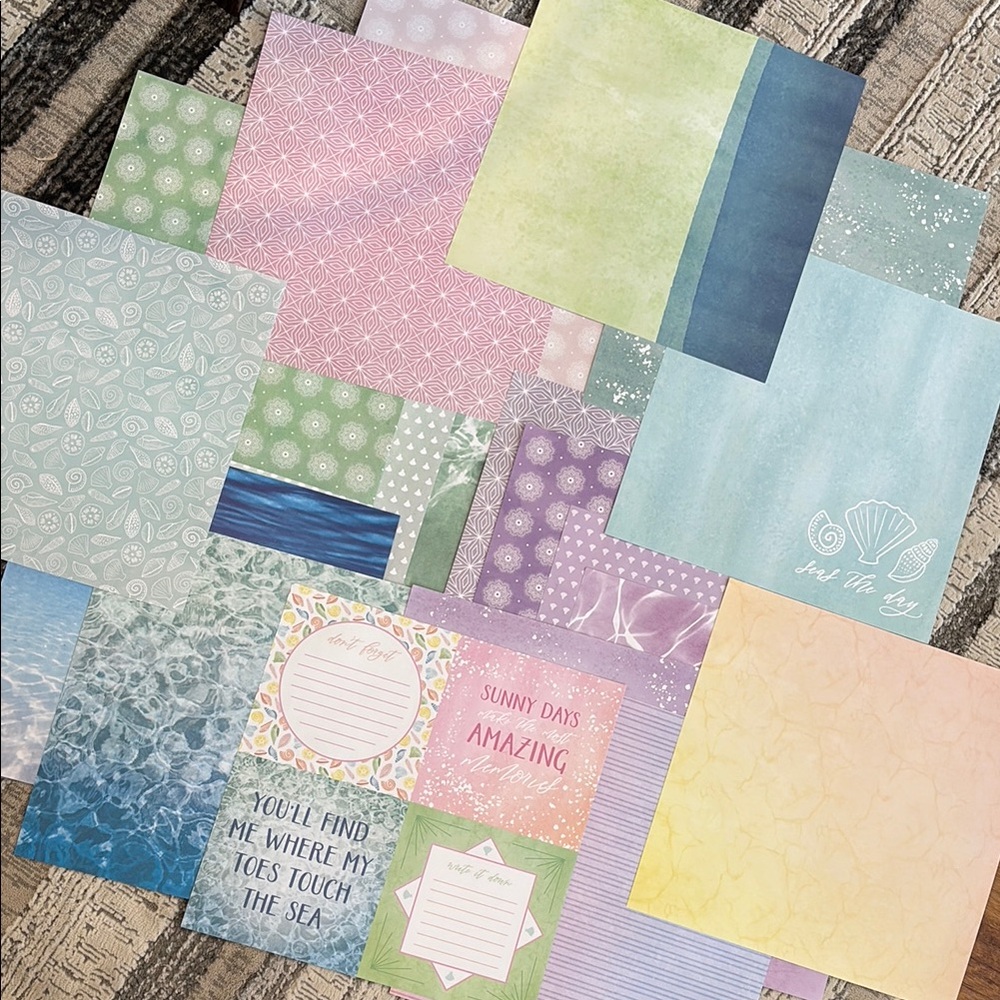 Colorful Scrapbook Paper Set (20 sheets)